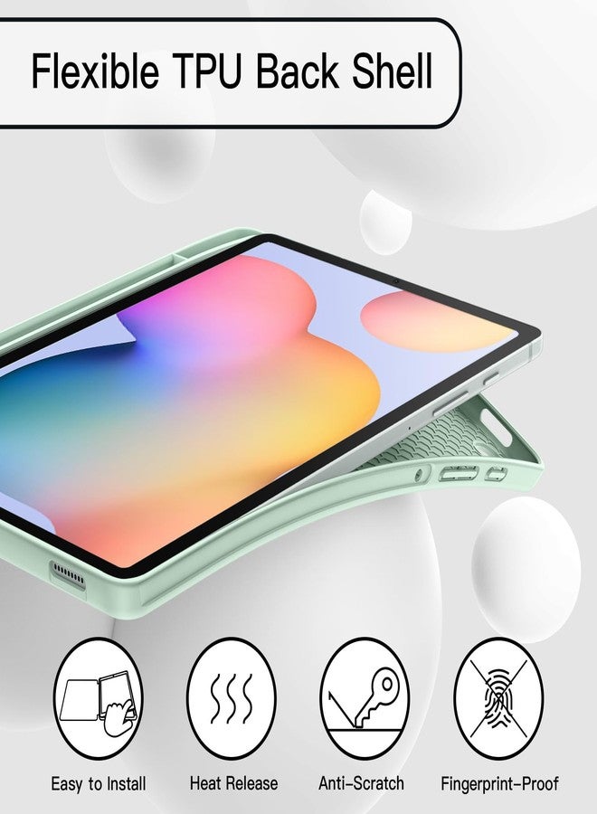 جي تيك جراب JETech لجهاز سامسونج جالاكسي تاب إس 6 لايت 10.4 بوصة 2024/2022/2020 مع حامل قلم S Pen، غطاء نحيف للتابلت مع ظهر TPU ناعم، خاصية التشغيل/الإيقاف التلقائي (لون نعناعي) - Image 3